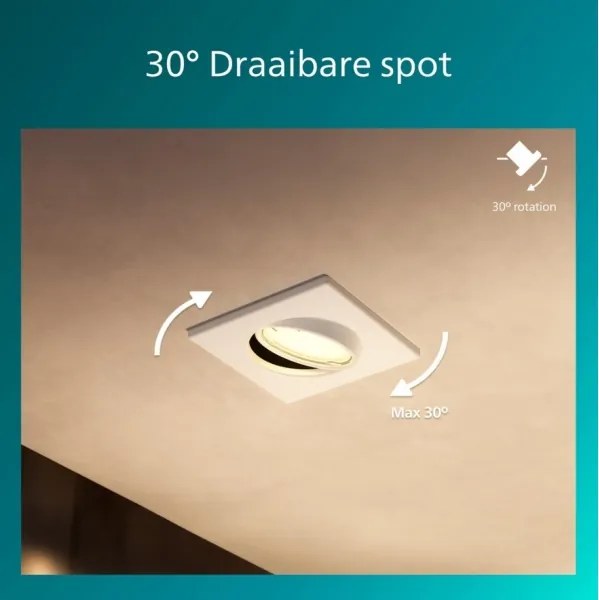 Philips - Set da 3 faretti da incasso PERIDOT 1xGU10/7W/230V bianco