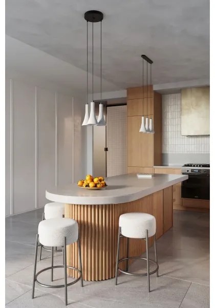 Sollux SL.1223 - Lampadario a sospensione con filo REA 1xE14/12W/230V calcestruzzo