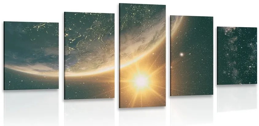 Quadri 5 pezzi – Vista dallo spazio