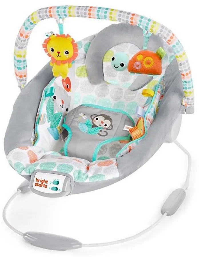 Bright Starts - Lettino vibrante per bambini con melodia WHIMSICAL WILD 3xLR14