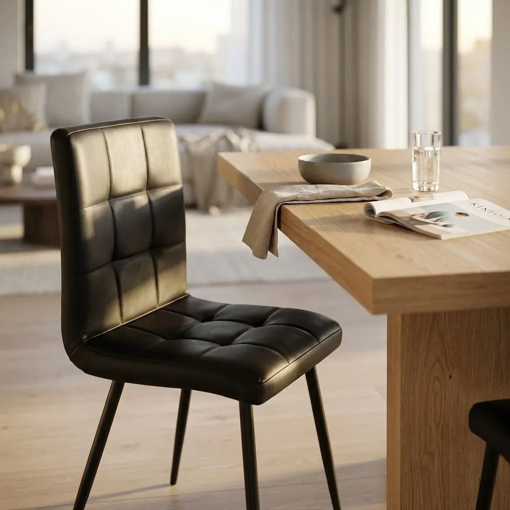 ROSA - sedia imbottita per sala da pranzo in ecopelle