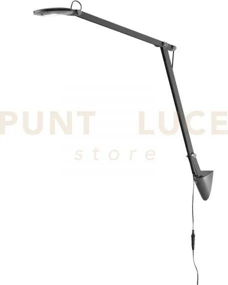 Lampada da lettura led locke grigia 6w 700lm 4000k 53x55cm orientabile
