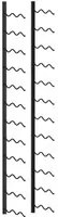 Portavini da Parete per 24 Bottiglie Nero in Ferro 289557