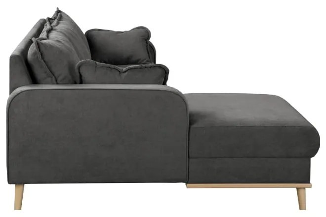 Divano angolare grigio scuro (angolo sinistro) Beata - Ropez