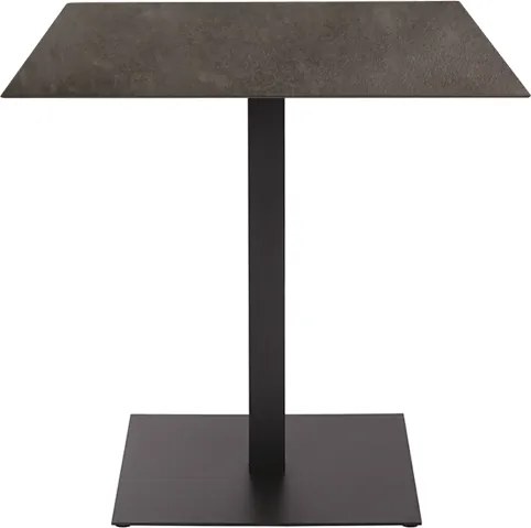 Tavolo bar pub ristorante da esterno 80x80 cm con piano in HPL Piombo H 74