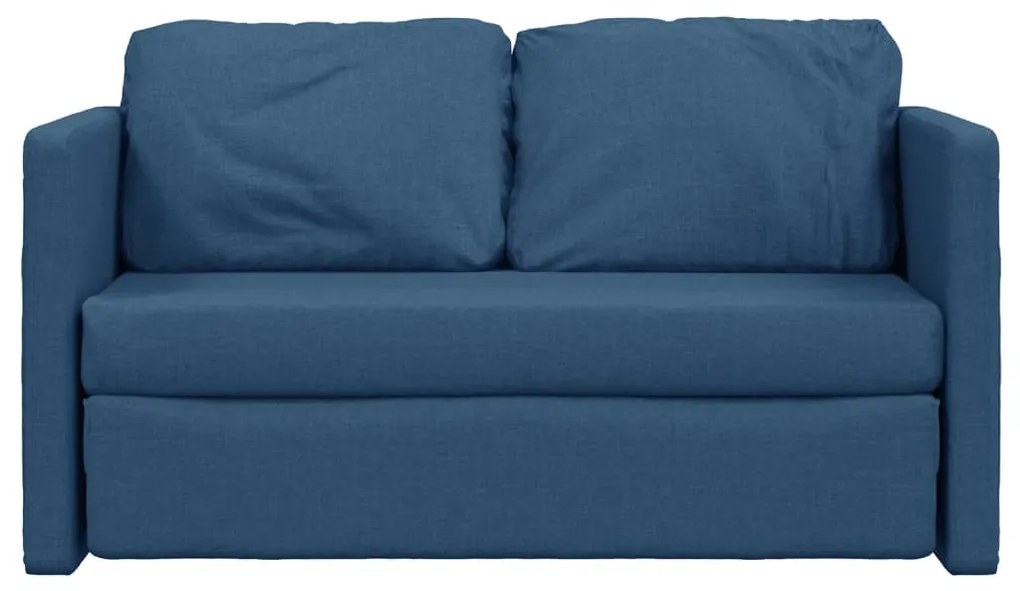 Divano letto da terra 2 in 1 blu 112x174x55 cm tessuto