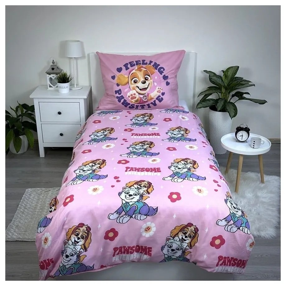 Biancheria da letto singola per bambini in microfibra 140x200 cm Paw Patrol - Jerry Fabrics