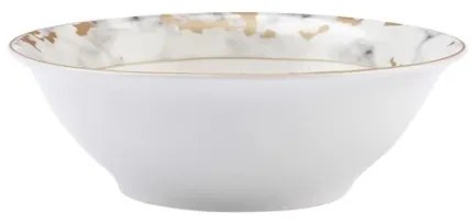 Set da tavola 24 pezzi in porcellana, bianco/grigio