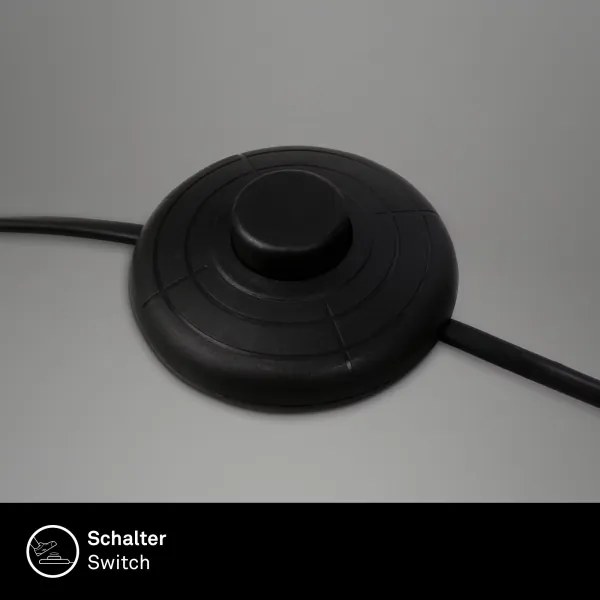 Brilo - Lampada con piedistallo 1xE27/10W/230V nero