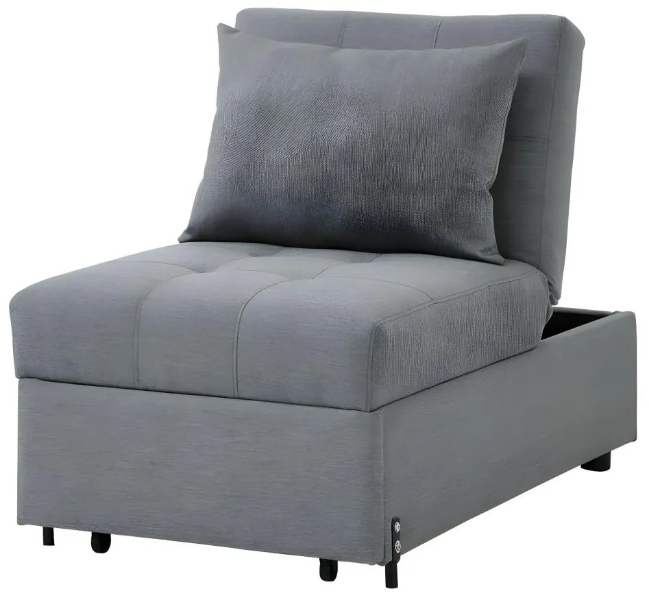 SALDI - Poltrona letto in tessuto Grigio - LESNA