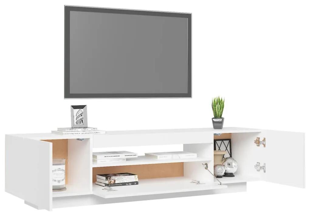 Mobile Porta TV con Luci LED Bianco 160x35x40 cm