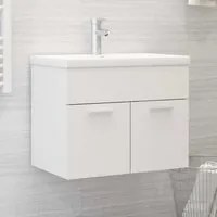 Mobile Bagno con Lavabo Integrato Bianco in Truciolato 3070820