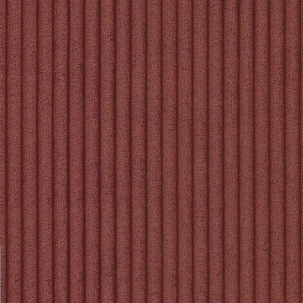 Divano angolare color mattone (con penisola a sinistra) con rivestimento in velluto a coste Ariella – Ropez