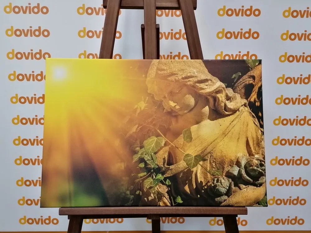 Stampa su tela – Angelo con raggi di sole