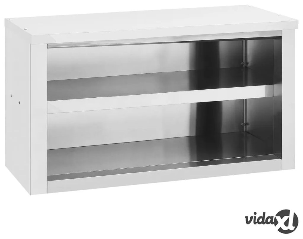 vidaXL Armadietto a Muro da Cucina 90x40x50 cm in Acciaio Inossidabile