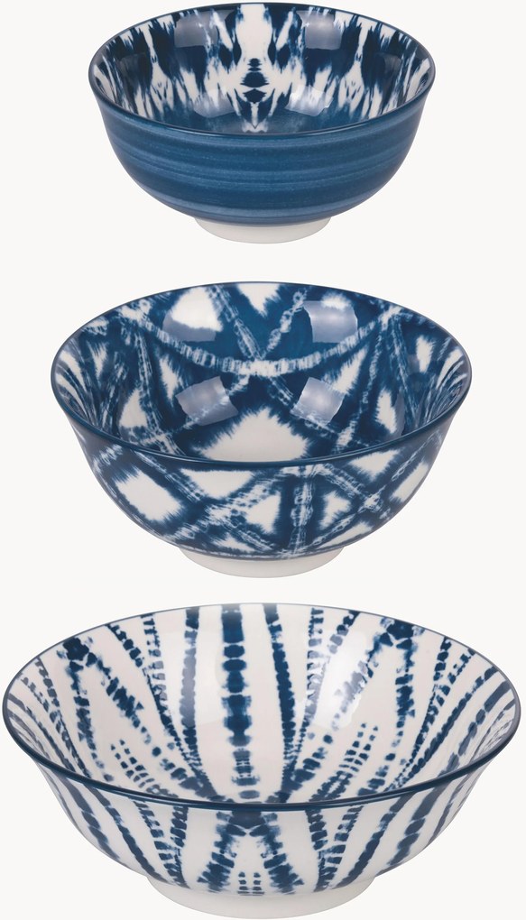 Set di 3 ciotole in porcellana Ciotole