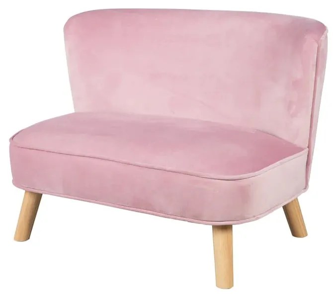Divano per bambini in velluto rosa chiaro 70 cm Lil Sofa - Roba