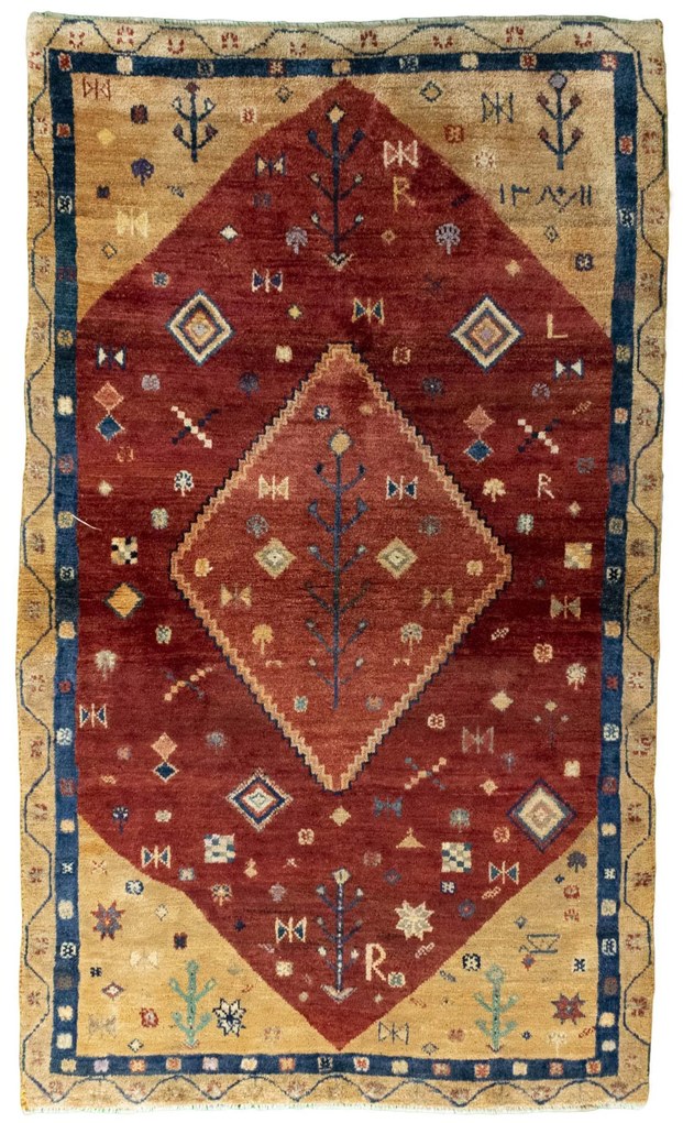 Gabbeh Tappeto persiano 200 x 120 Rosso (Iran) Annodato A Mano