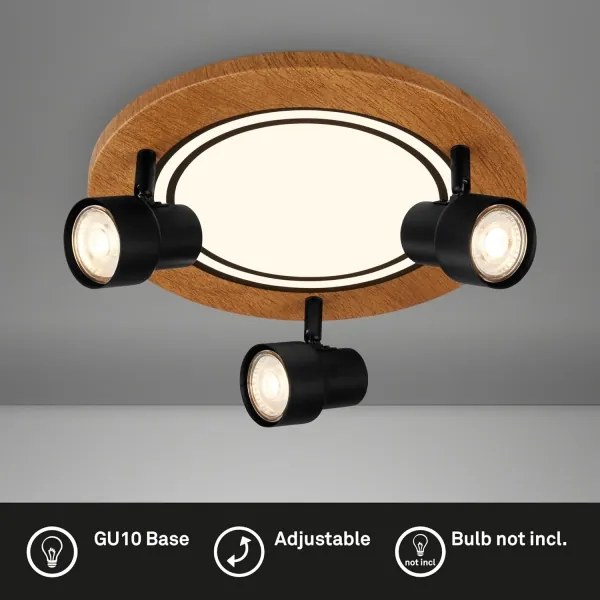 Brilo - Lampada LED da soffitto 12W/230V + 3xGU10 9W 3000K