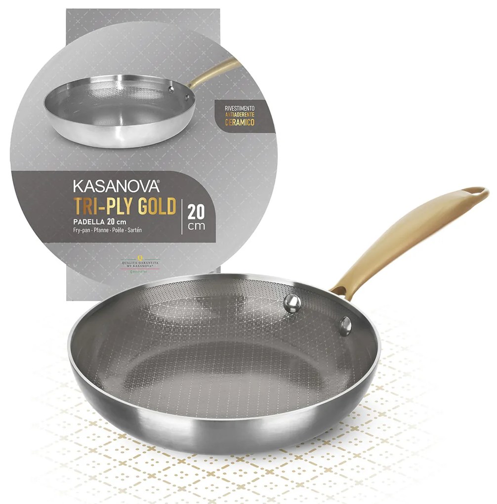 Padella 20 cm triplo strato Tri Ply - Gold