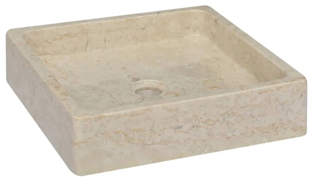 Lavandino Crema 40x40x10 Cm İn Marmo /