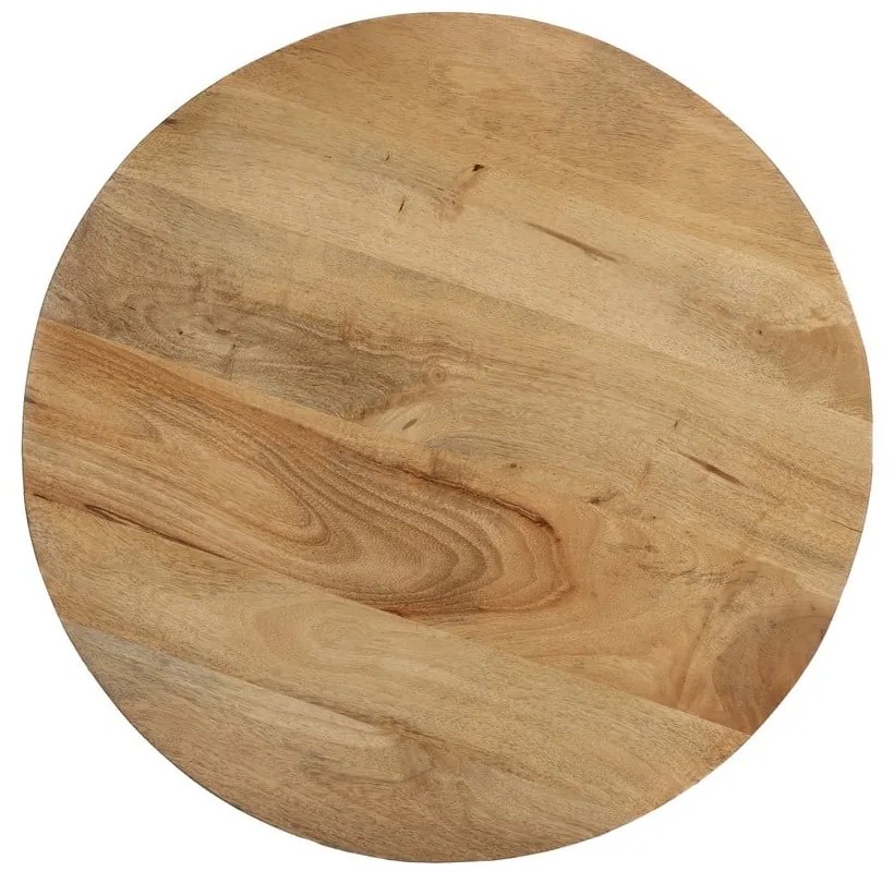 Tavolino da salotto rotondo di colore naturale in mango massiccio ø 60 cm Mao – Ixia