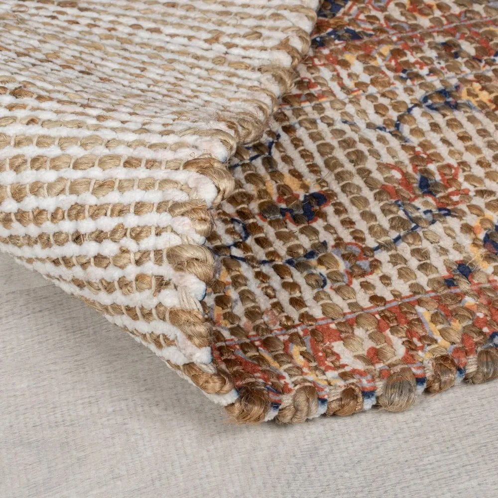 Tappeto di colore naturale in misto iuta tessuto a mano 80x150 cm Miley – Flair Rugs