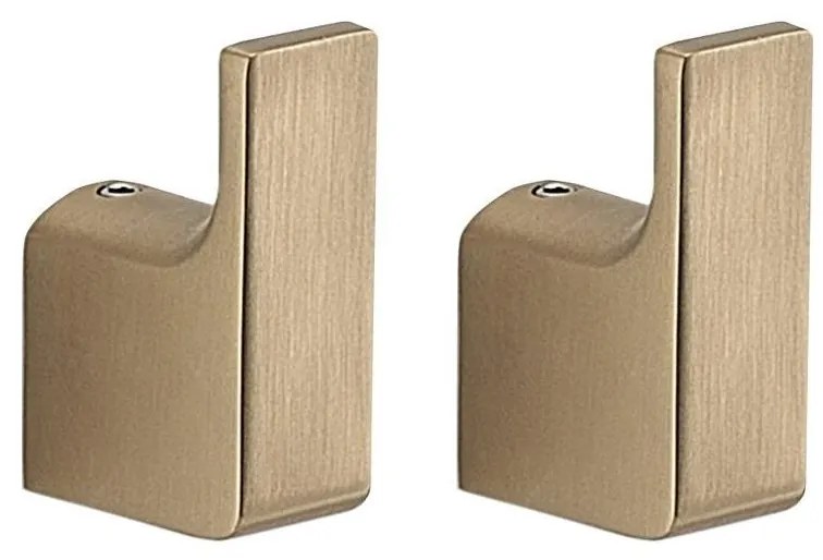 Gedy - Set da 2 ganci da parete PIRENEI oro opaco