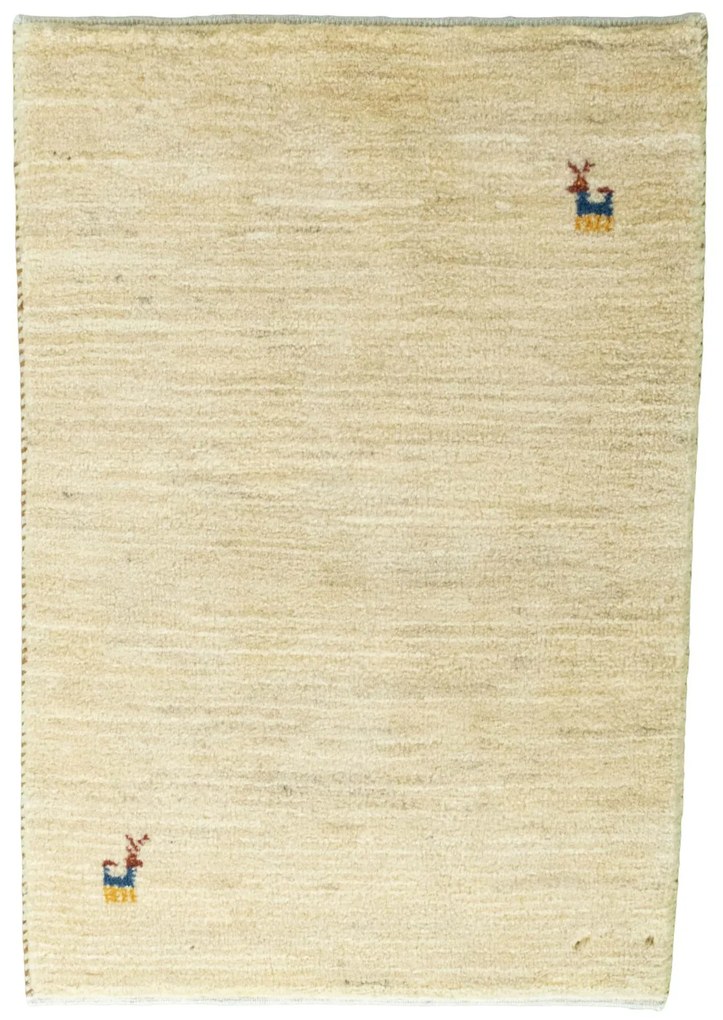 Gabbeh Tappeto persiano 90 x 60 Beige (Iran) Annodato A Mano