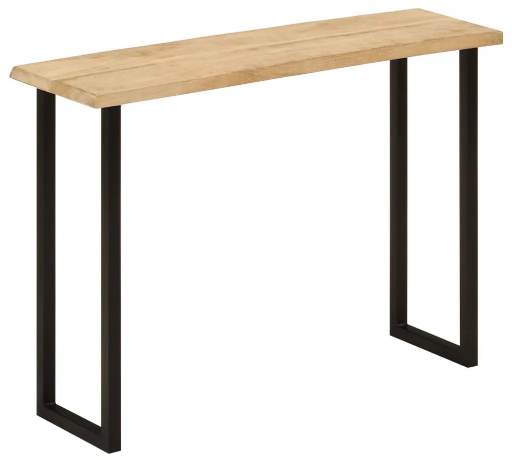 Tavolo consolle bordi vivi 105x33x76 cm legno massello di mango