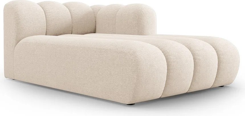 Chaise longue componibile color crema (con penisola a destra) Lupine – Micadoni Home