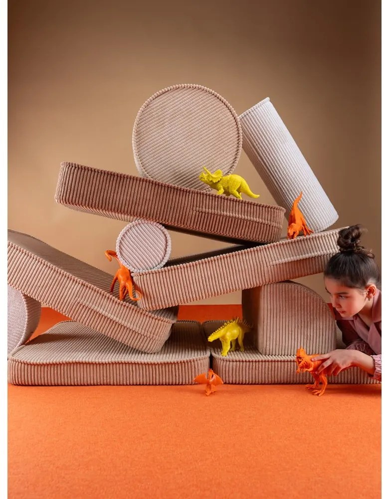 Divano per bambini marrone con rivestimento in velluto a coste 132 cm Settee – Wigiwama