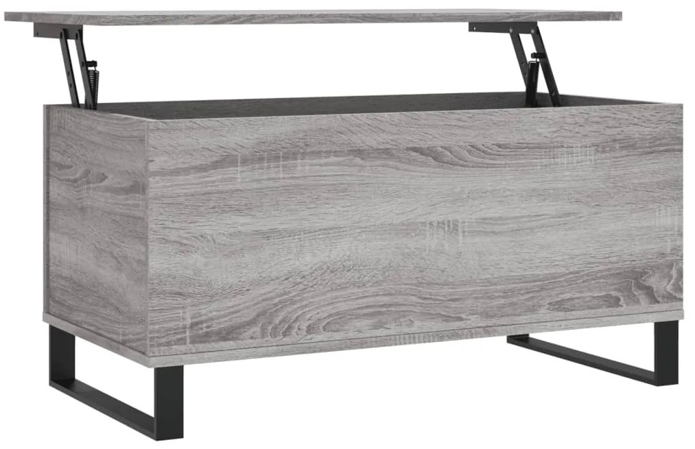 Tavolino salotto grigio sonoma 90x44,5x45 cm legno multistrato