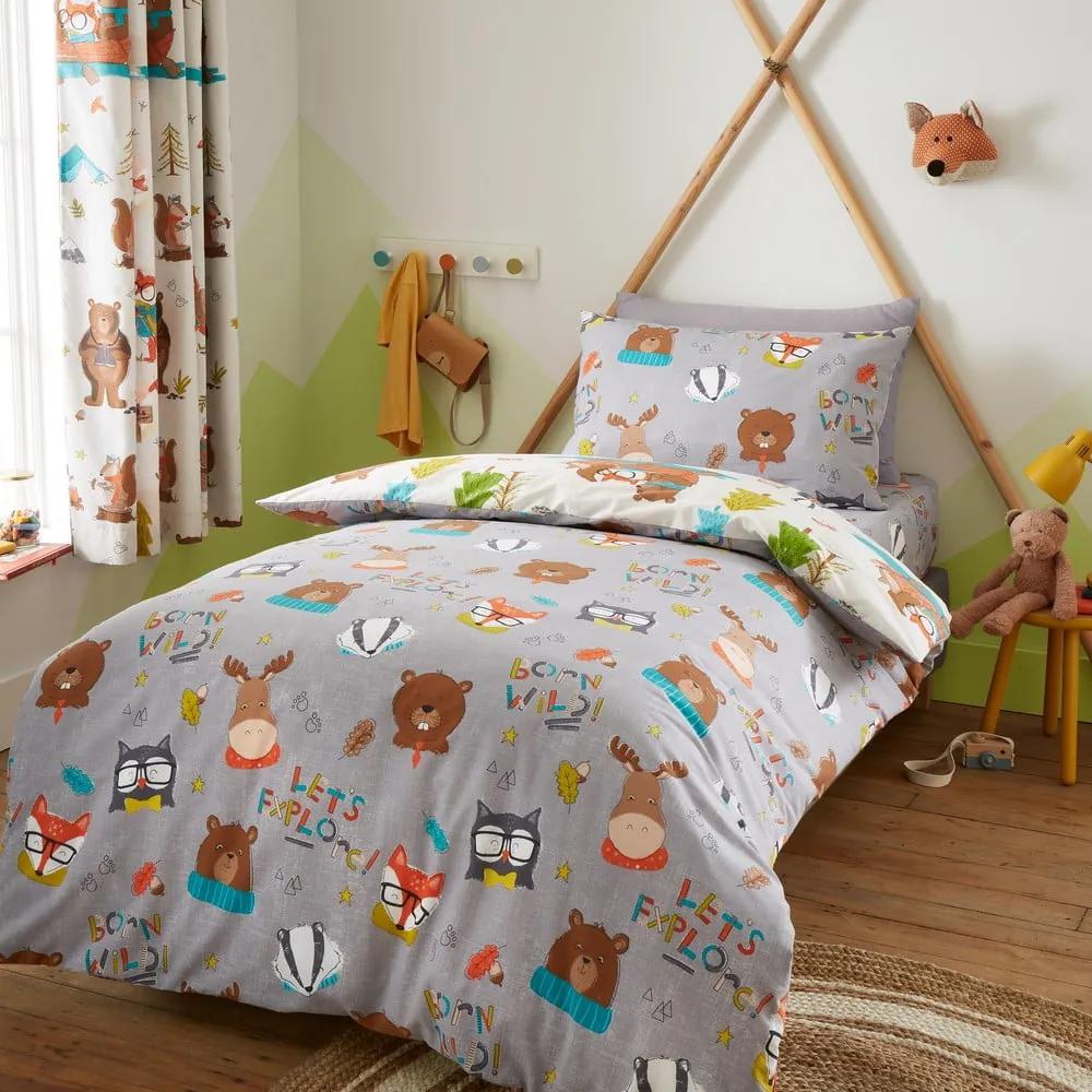 Biancheria da letto singola per bambini 135x200 cm Woodland Adventure - Catherine Lansfield