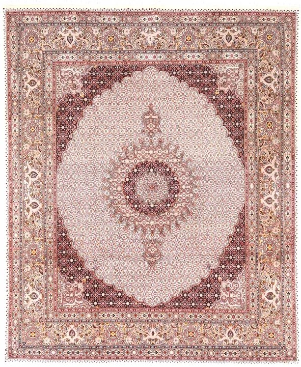 Moud Tappeto 240 x 290 Beige (Iran) Annodato A Mano