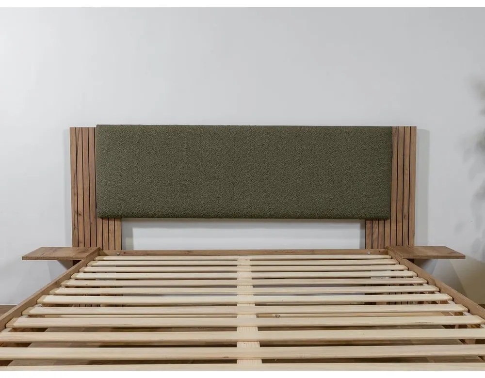 Letto matrimoniale verde con rete inclusa 140x190 cm Lior – Bobochic Paris