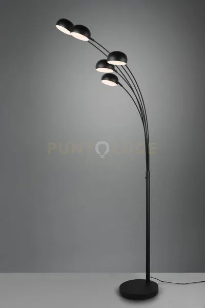 Dito piantana arco nera con 5 diffusori h. 210cm attacco e14 non in...
