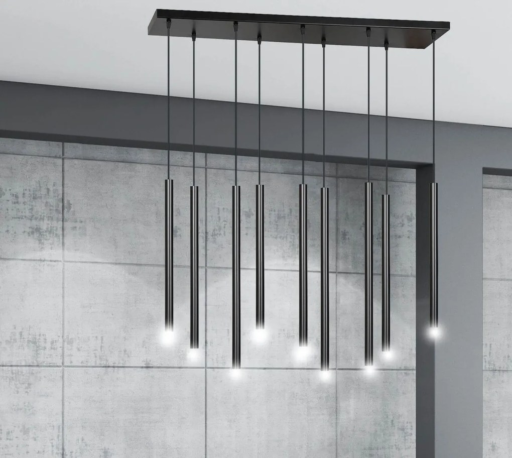 Lampada a Sospensione SELTER 9 BLACK WHITE e GOLD