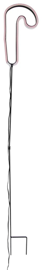 Luce natalizia a paletto neon rosso a forma di bastoncino di zucchero con LED, timer e IP44 - Fura