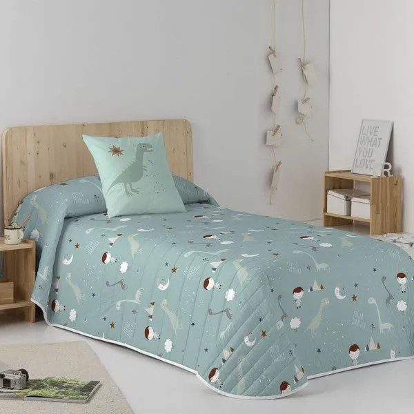 Piumino Reversibile Haciendo el Indio Jurassic Green - Letto da 90 (180 x 260 cm)