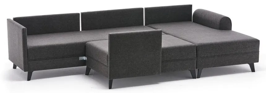 Divano angolare a U antracite Belen - Balcab Home