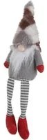 Gnomo Natale gambemolli 30 cm rombi grigio