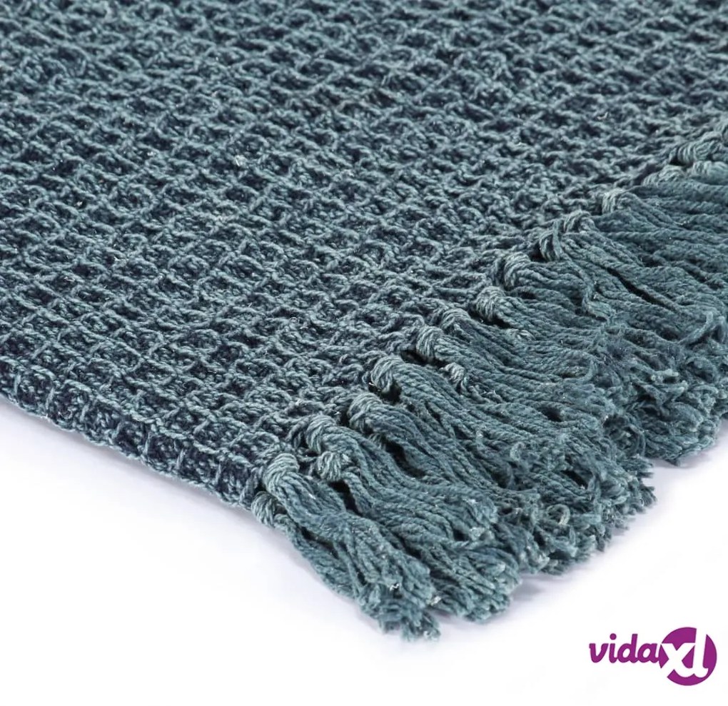 vidaXL Copriletto in Cotone 160x210 cm Indaco