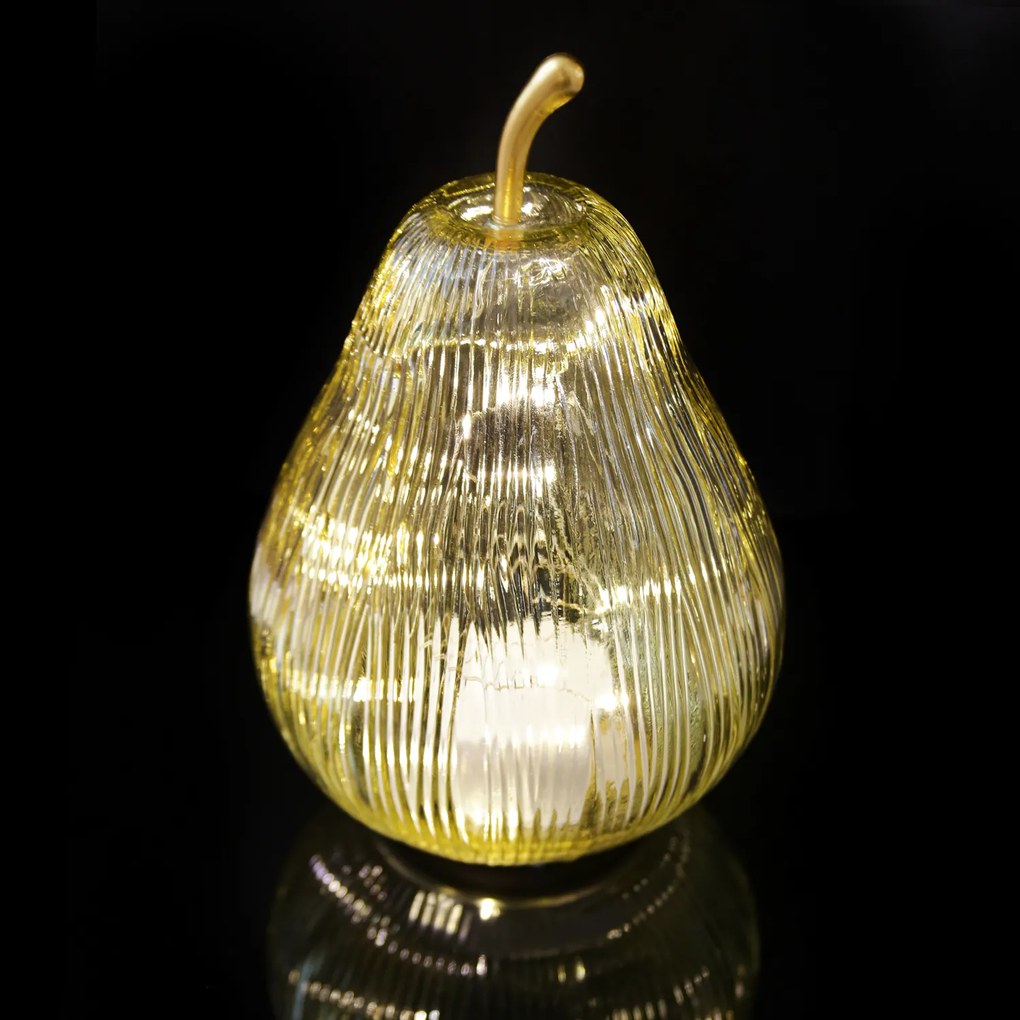 Lampada led Pera giallo senza fili in vetro