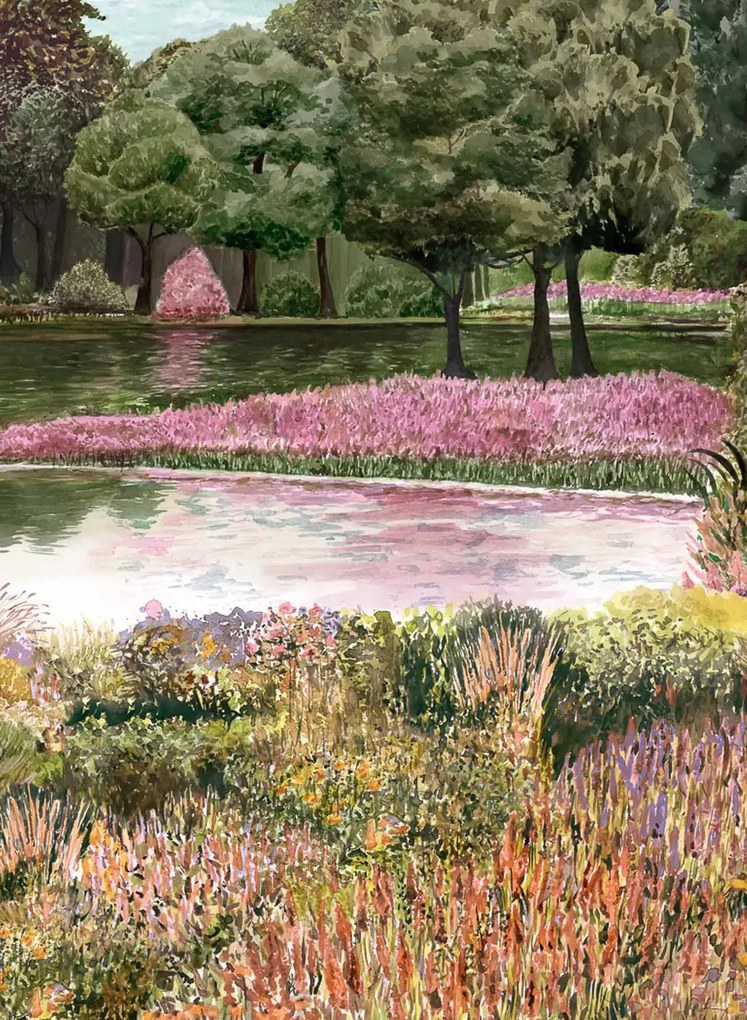 Coordonne Carta da parati panoramica Jardin del Espejo - Otono
