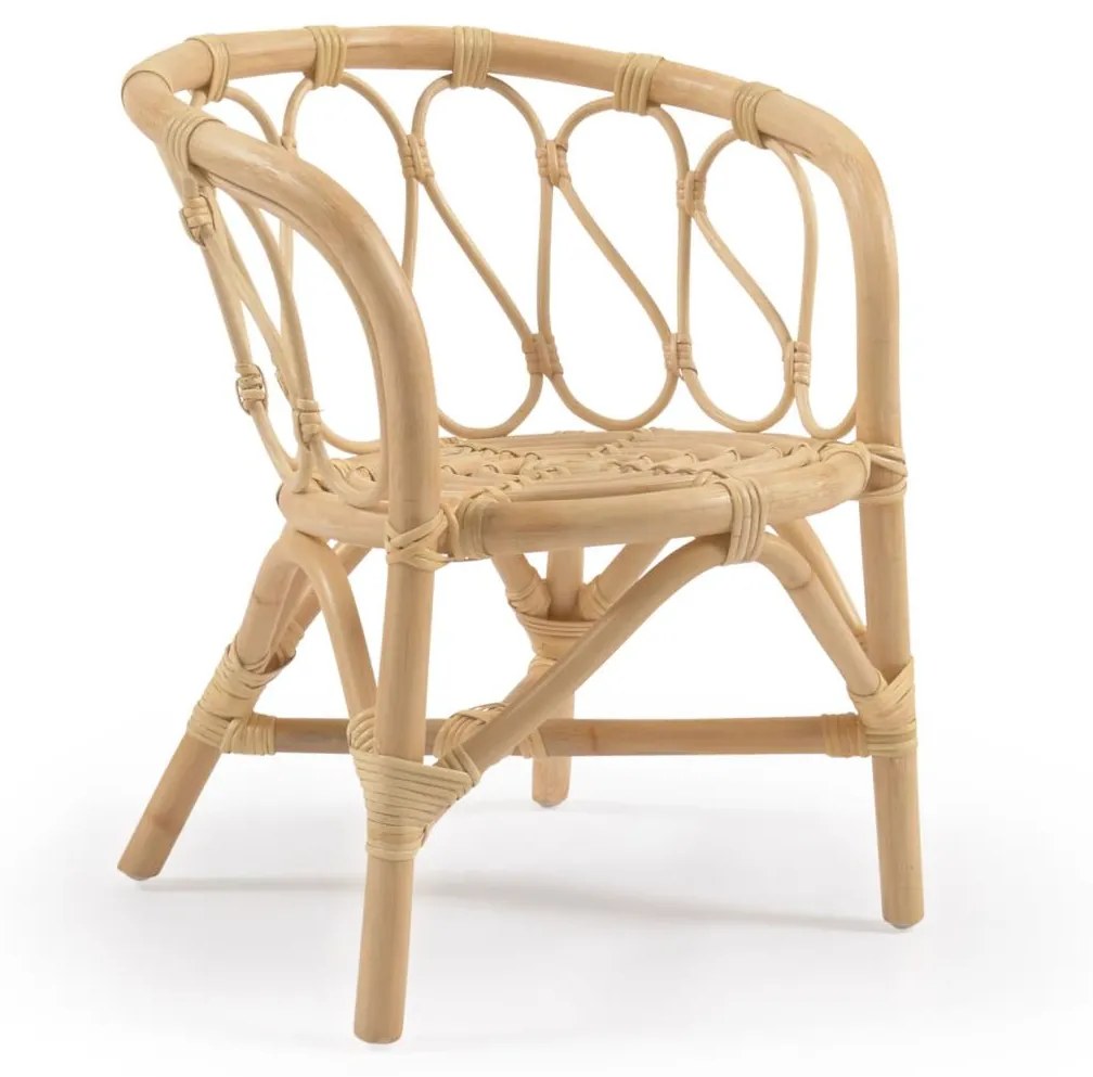 Kave Home - Sedia per bambini Lumila in rattan