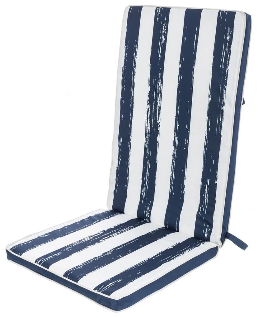 Cuscino per sedie 123 x 48 x 4 cm Azzurro