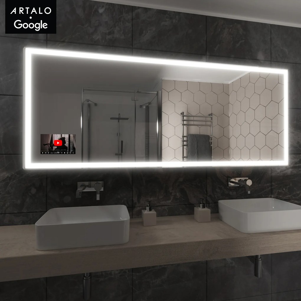 SMART specchio con luminazione M1 premium + SmartScreen with Google TV