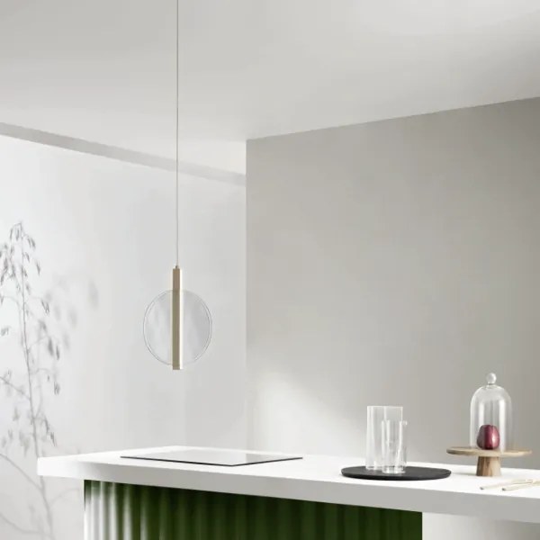 Lampada a sospensione LED JUIS in vetro texturizzato TRASPARENTE Piccolo 30 cm