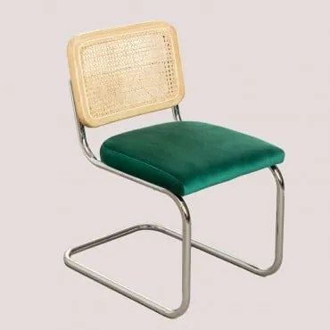 Sedia da pranzo in velluto Tento Vintage Verde Jungle - Sklum